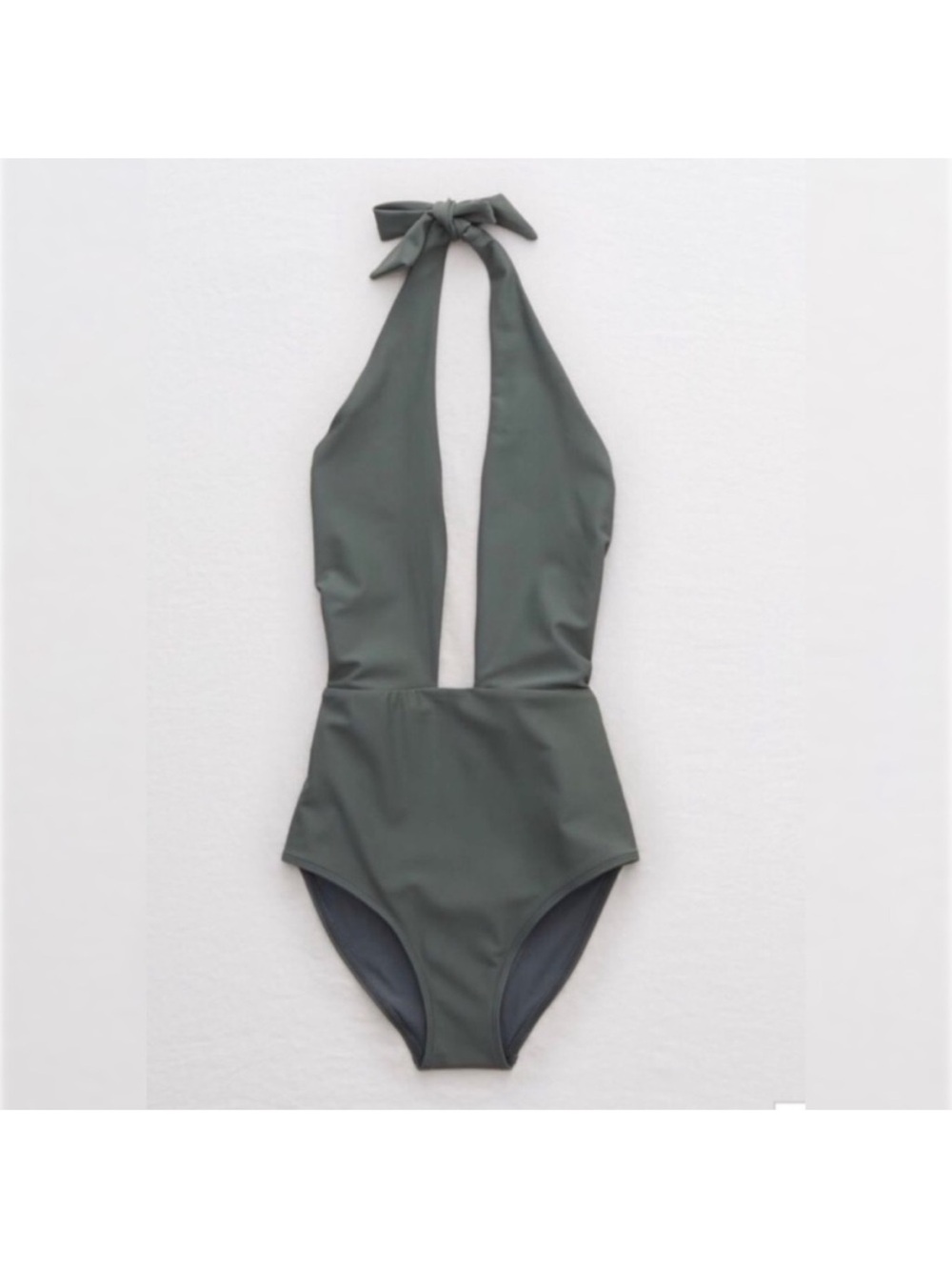 Aerie Deep Plunging V One Piece Swimsuit